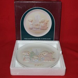 Precious Moments Decorative Plate May Your Christmas Be A Happy Home 1989